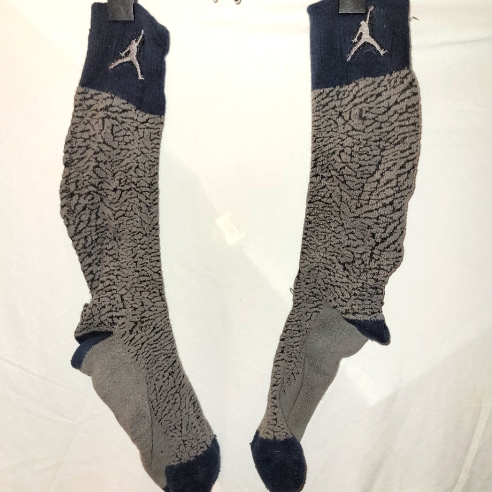Retro pattern Jordan tall socks-size: L